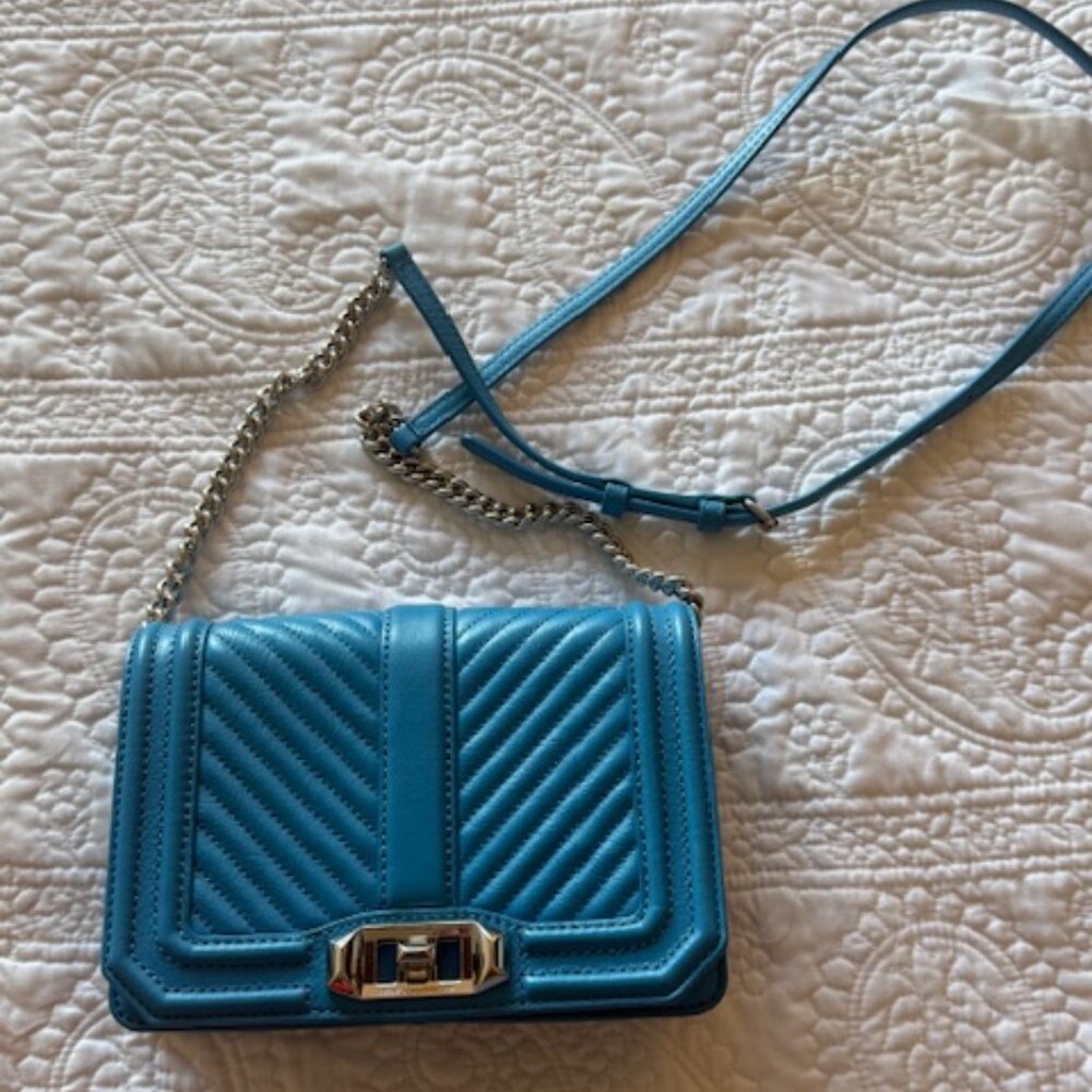 Rebecca Minkoff Chevron Quilted Love Small Crossbody Bag